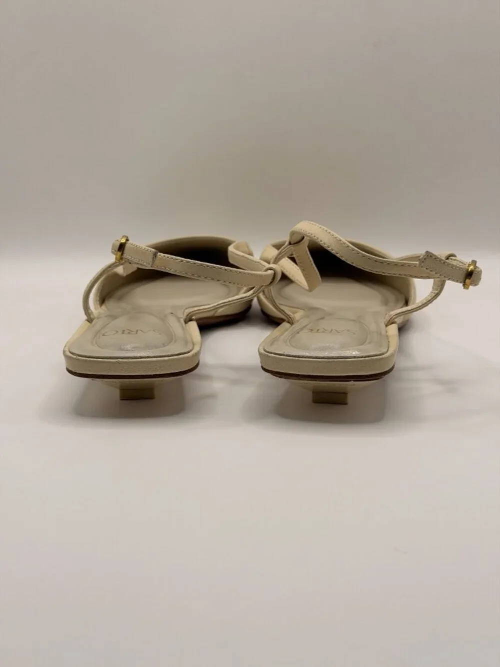 SARTO BY FRANCO SARTO Pheby Slingback Pointed Toe Flat In Ivory White Sz 7.5 M
